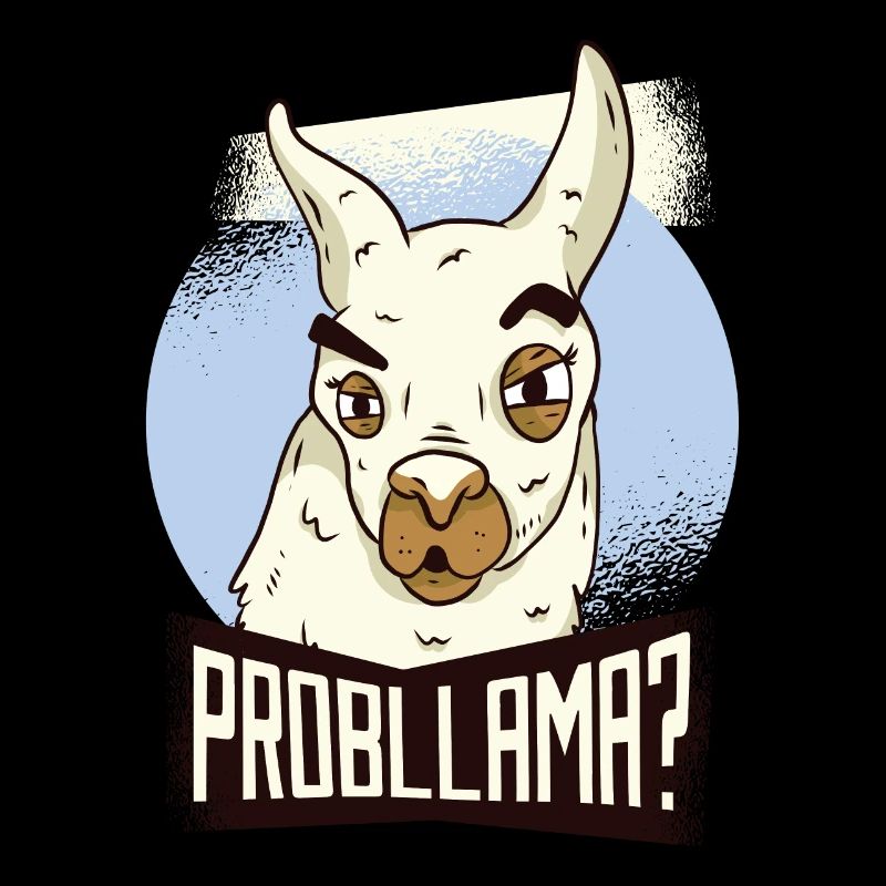 Lama Problem Funny No Probllama Gift Geek Sweet