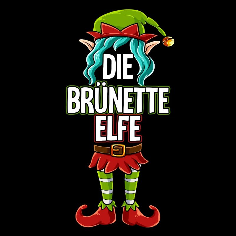 Brünette Elfe Partnerlook Weihnachten