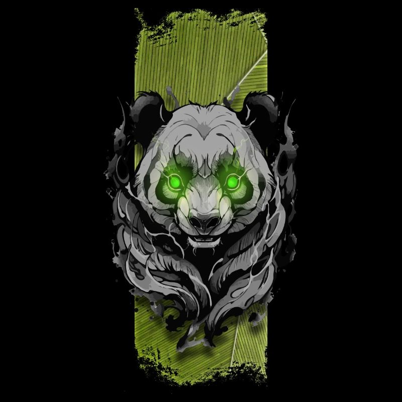 Tranquil Jade: Sanfter grünäugiger Panda