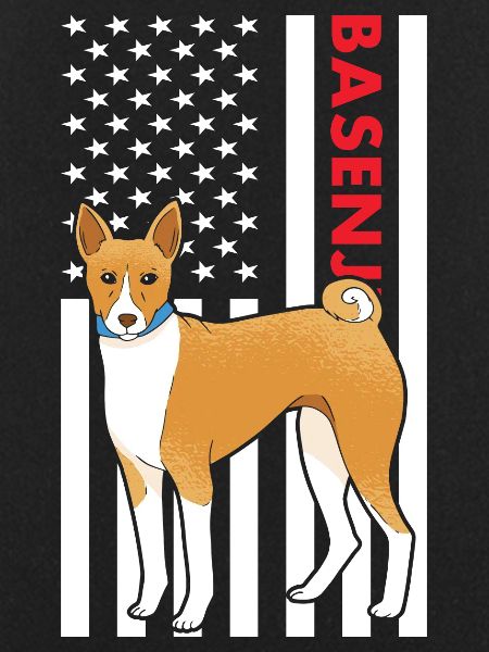 Dog Basenji Us Flag