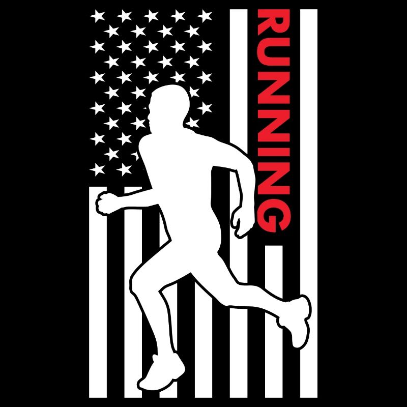 Sport Us Flag Running