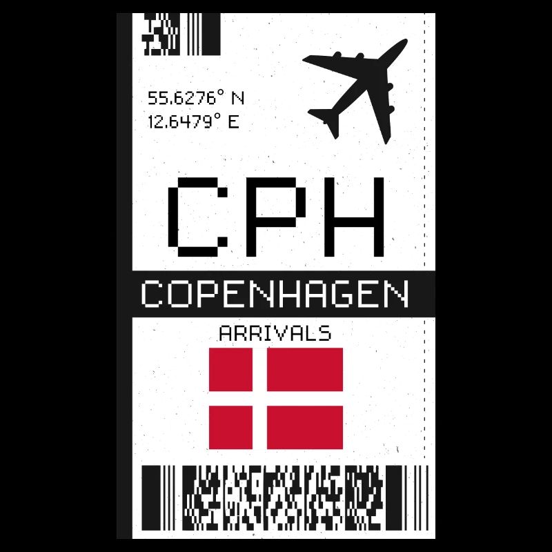 Copenhagen, Denmark Boarding Pass - CPH Ticket