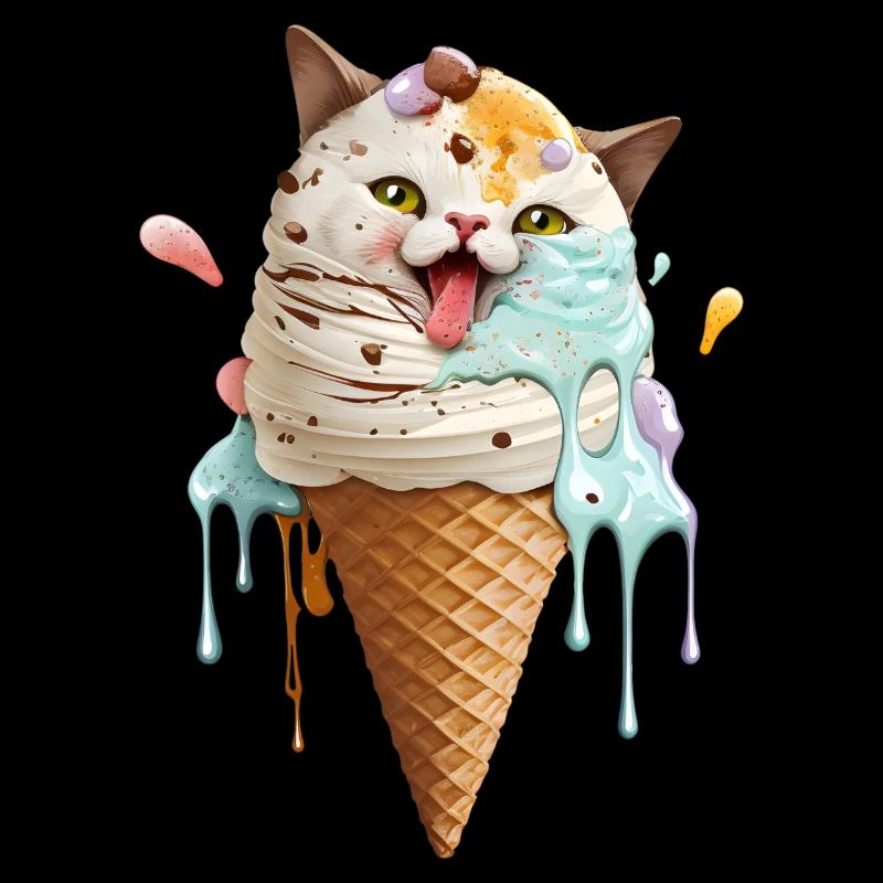 Crème glacée chat