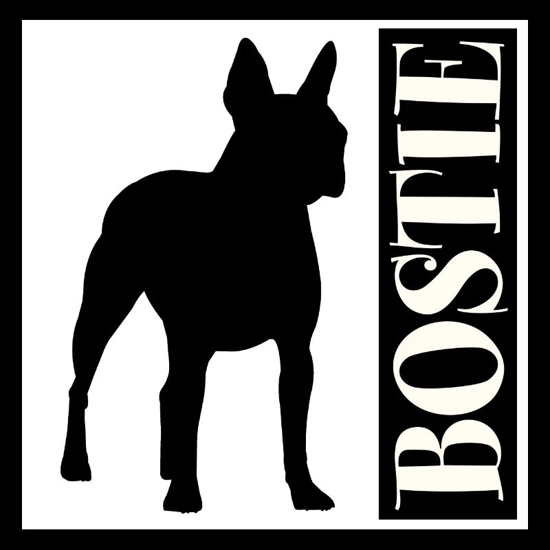 Boston Terrier Bostie Graphique avec lettrage