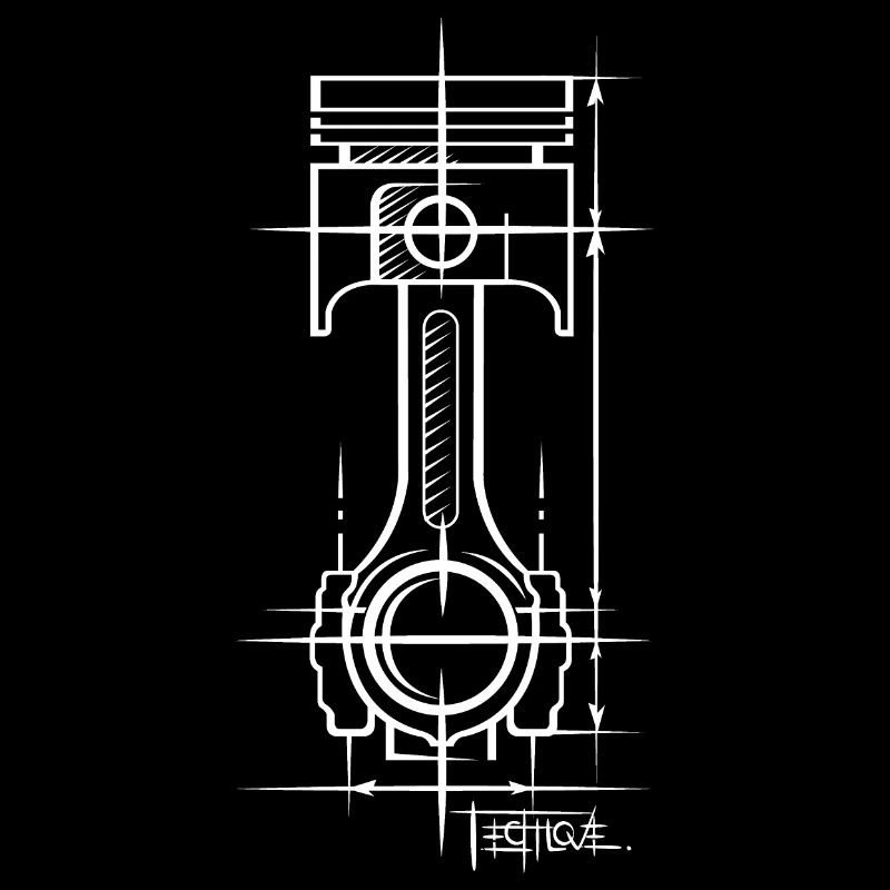 Piston Tattoo Drawing Techlove Sketch Icon
