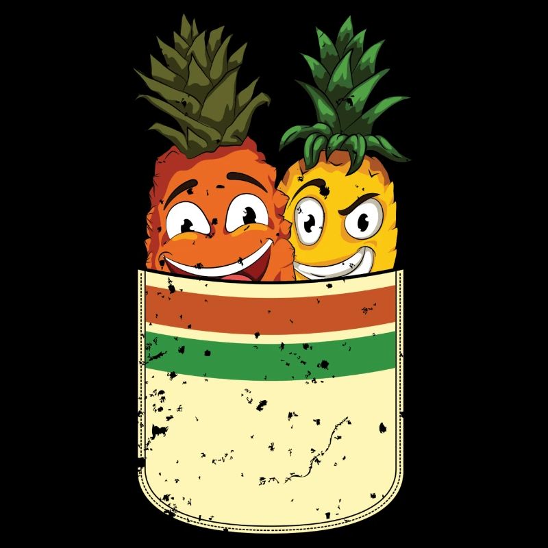 Fruit Funny Fruit Gift Chest Pocket Pineapple