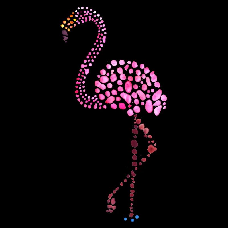 flamand rose gouttes d'aquarelle