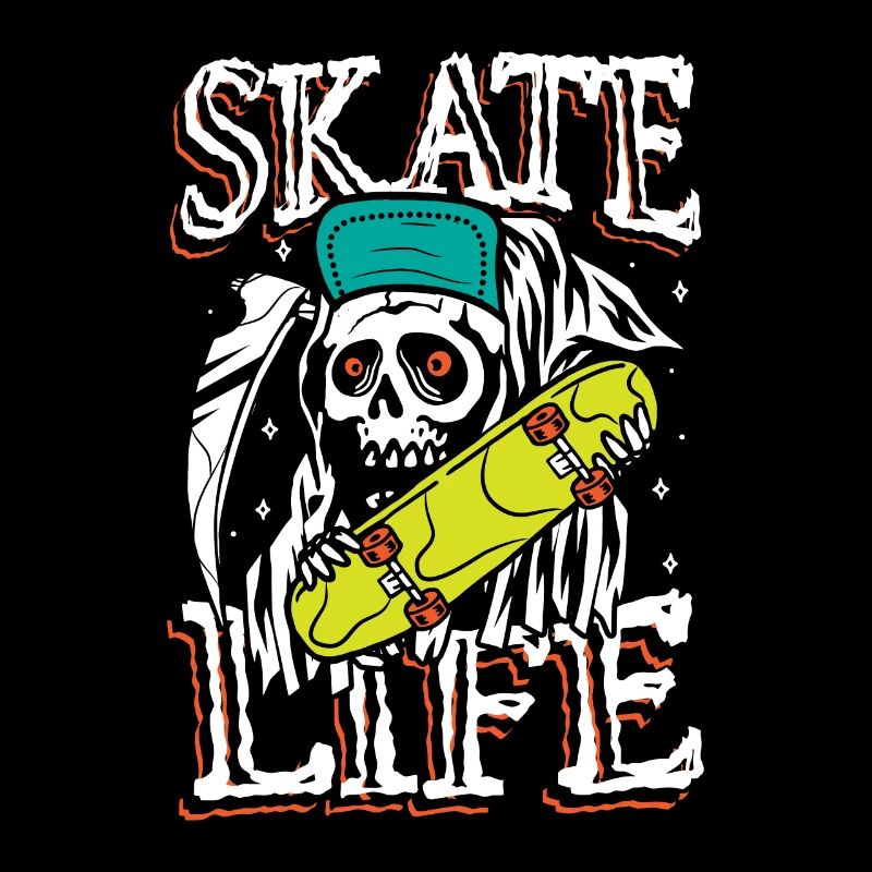 Skate-Leben | Rollender Punk-Schädel
