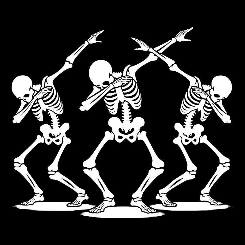 Dancing Dabbing Halloween Skeletons