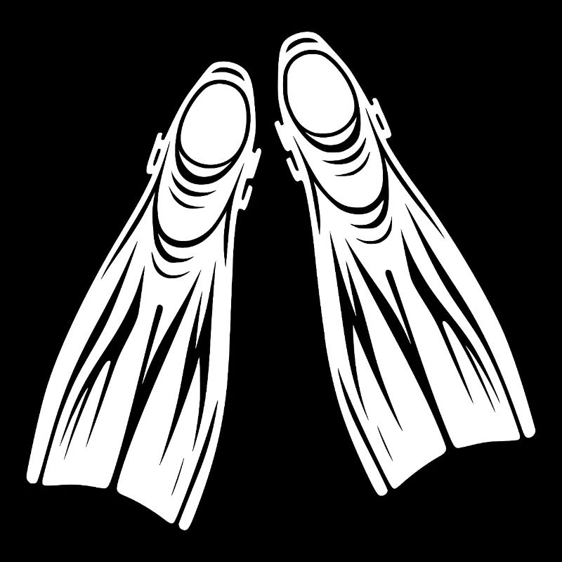 Style de logo de tatouage d’ailerons de plongée
