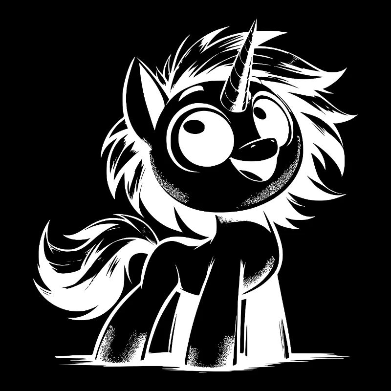 Magic mane, cheeky look unicorn in sight