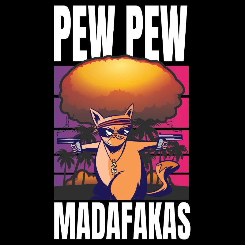 Pew Pew Idée cadeau drôle de chat drôle de chat