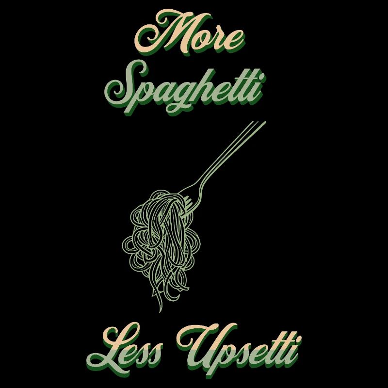 More Spaghetti Upsetti Chef Print Green