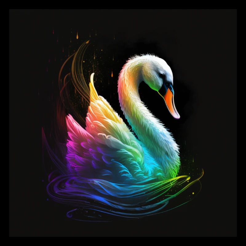 SCHÖNER MEHRFARBIGER SCHWAN
