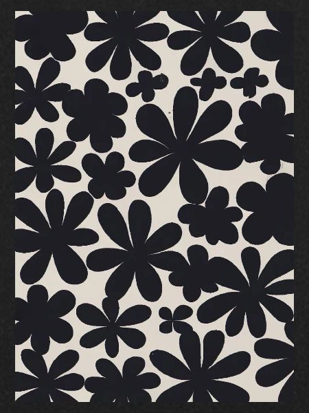 Schwarze Blumen-Muster
