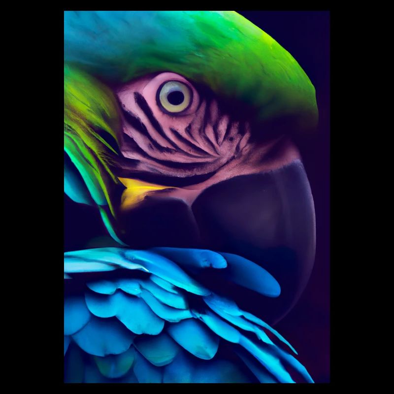 Buntes Vogelgesicht