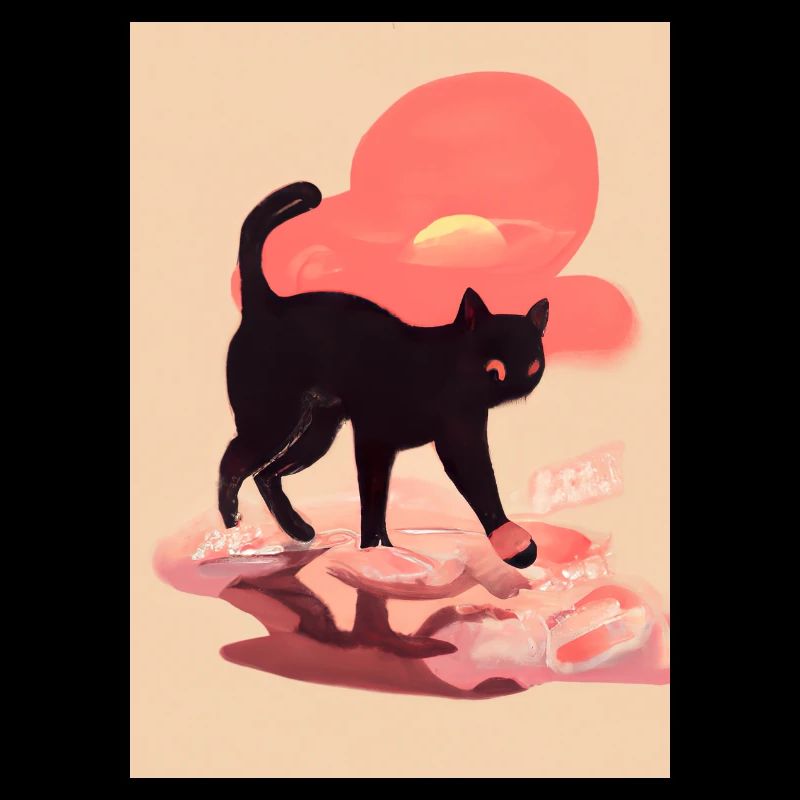 Niedliche schwarze Katze
