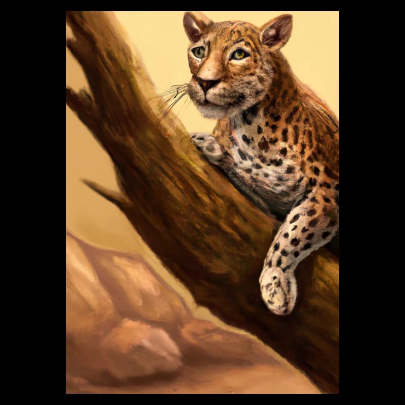 Leopard liegt auf Baum