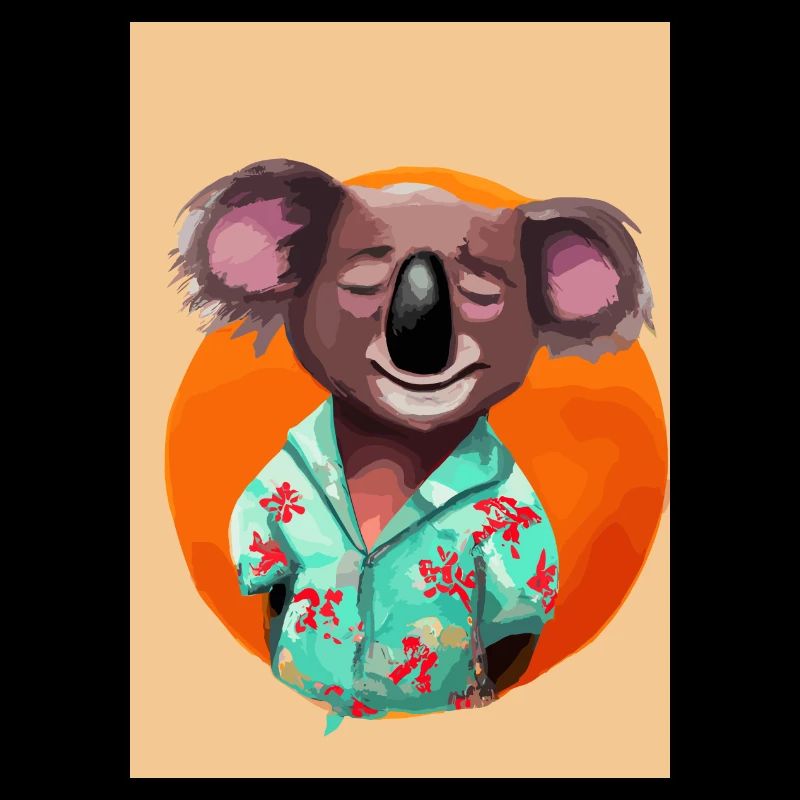 Koala mit Hawaii-Hemd