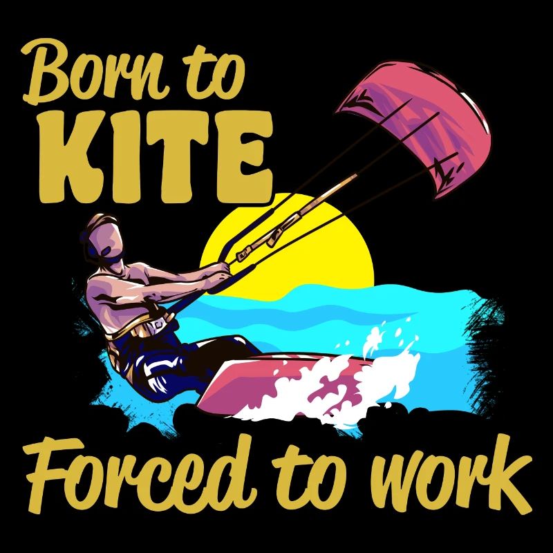 Kitesurfeur né du kite forcé de travailler le kitesurf