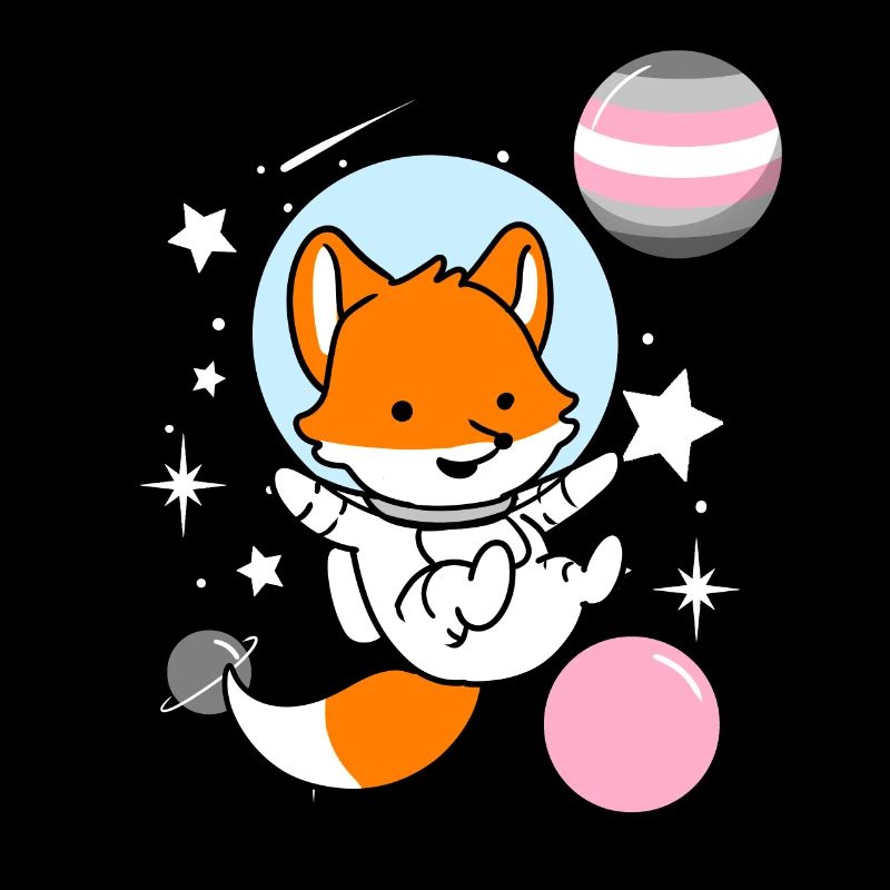 Fox Astronaut Demigirl Pride