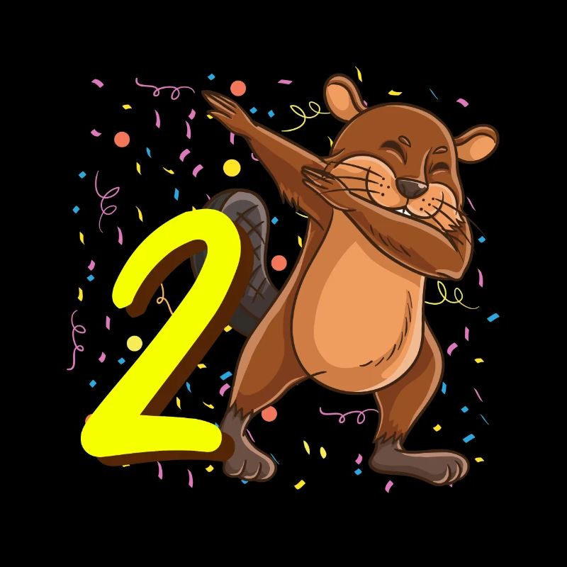 2 Jahre Alt Biber Tier Geburtstag
