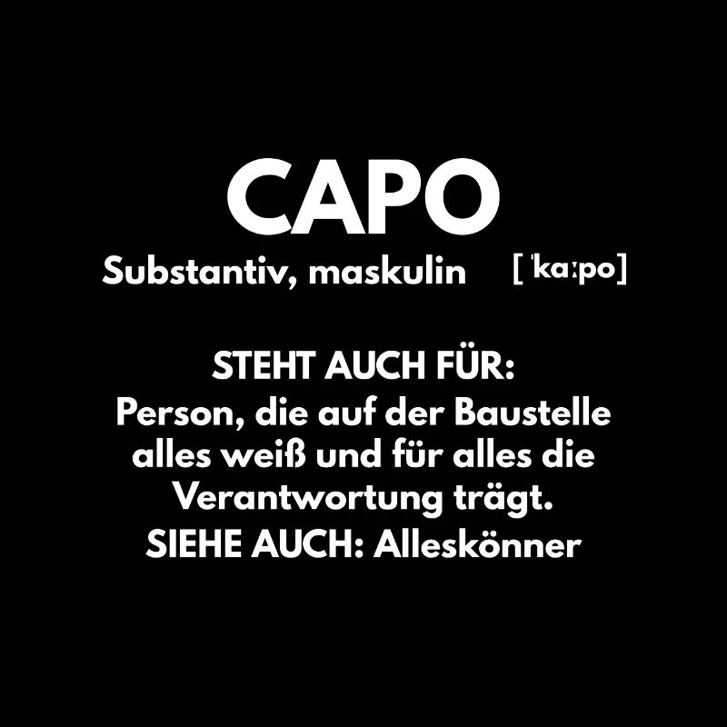 Definition Capo Lautschrift Alleskönner Geschenk