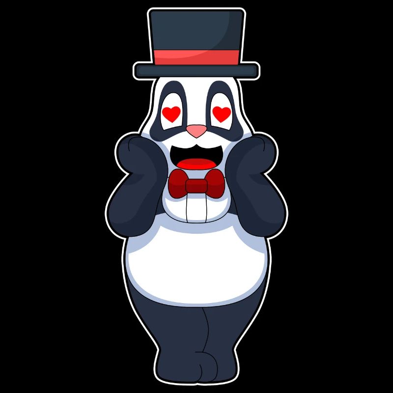 Panda Bräutigam Herz Hochzeit