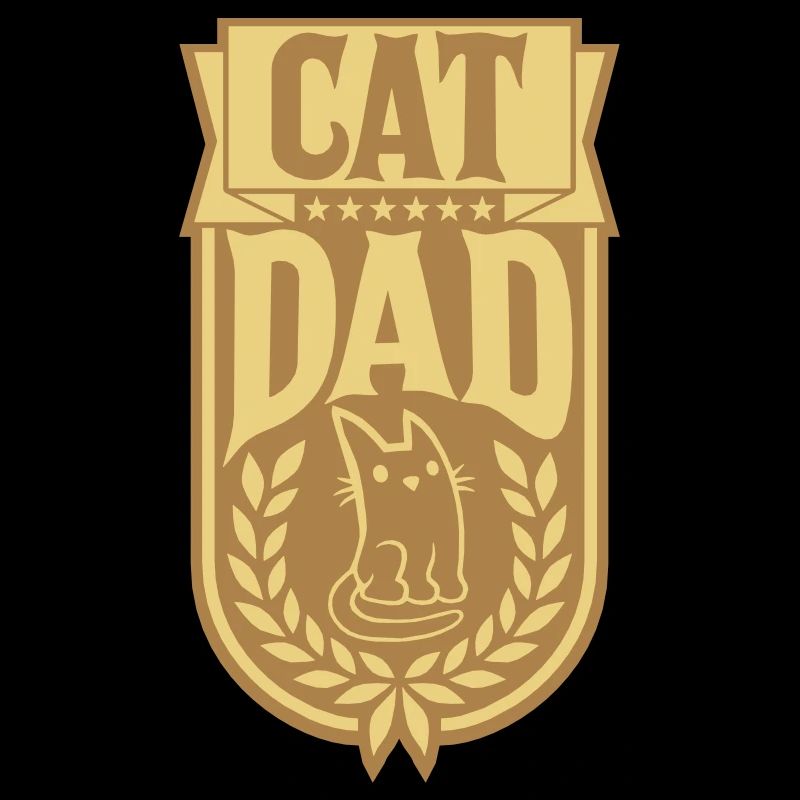 Design Cat Dad Laurel Wreath