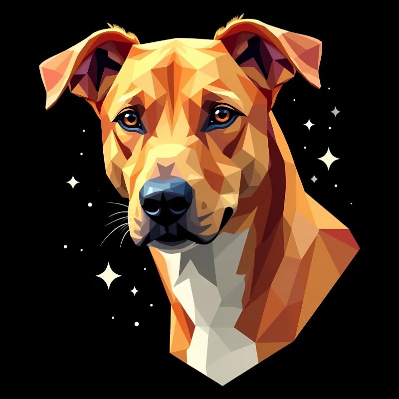 Geometric Dog - Artwork