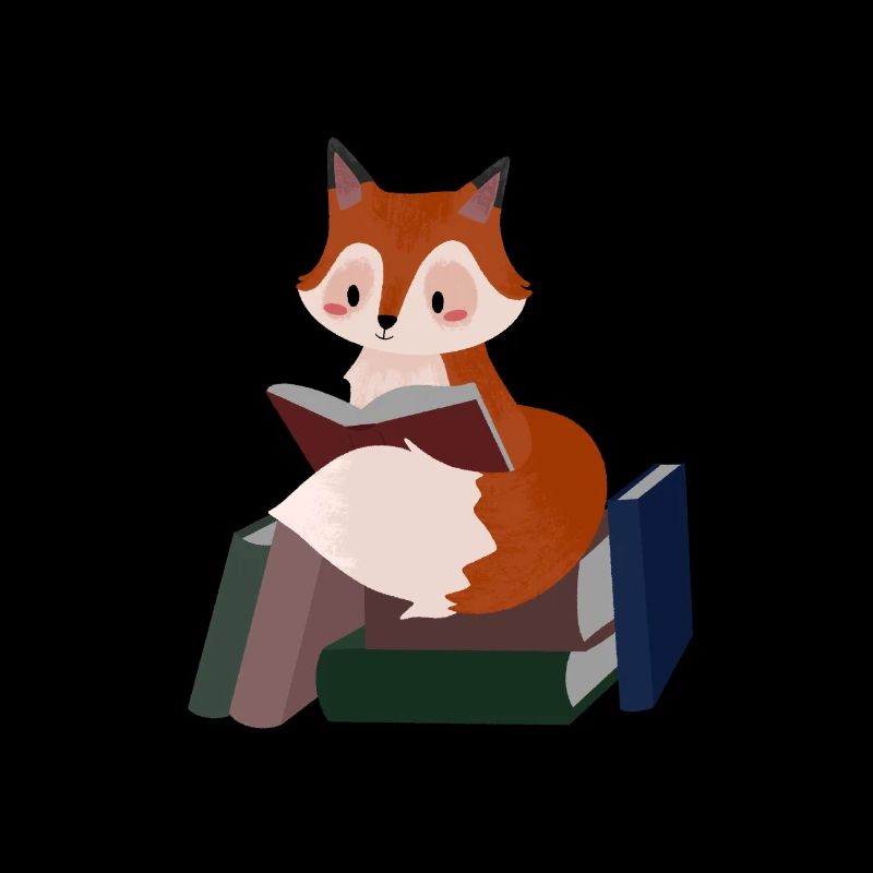 Fuchs Lesen bücher Leseratte buch Geschenk