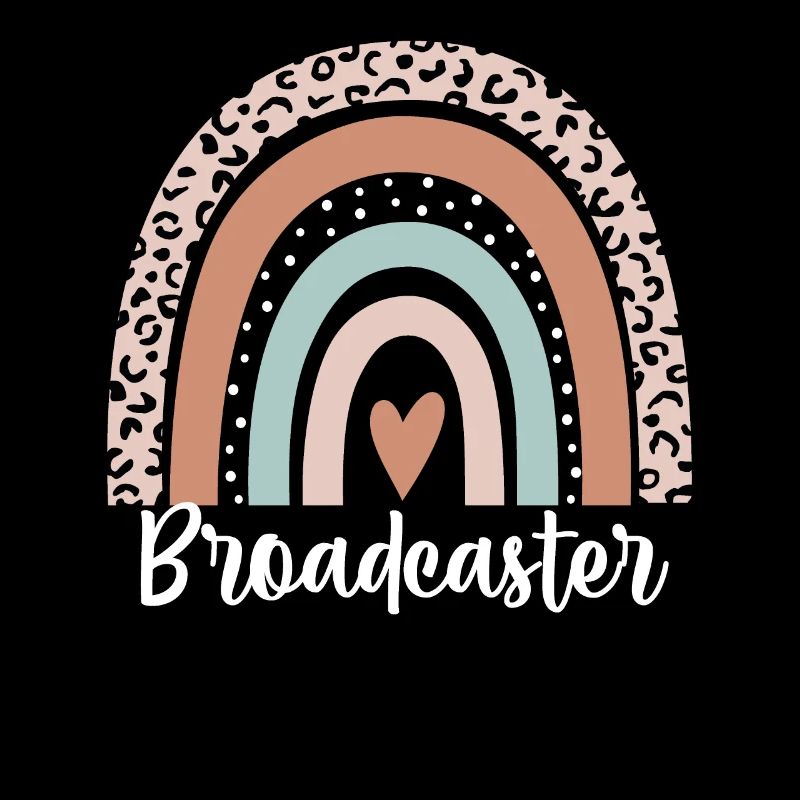Broadcaster Rainbow Leopard Funny Broadcaster