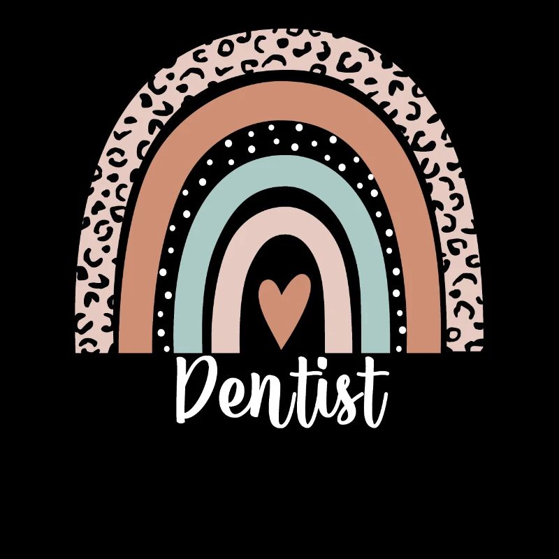 Dentist Rainbow Leopard Funny Dentist Appreciation