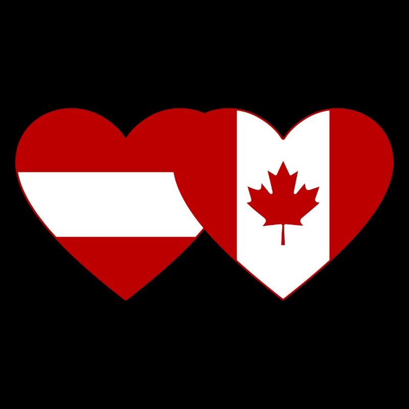 Coeur de drapeau Autriche Canada