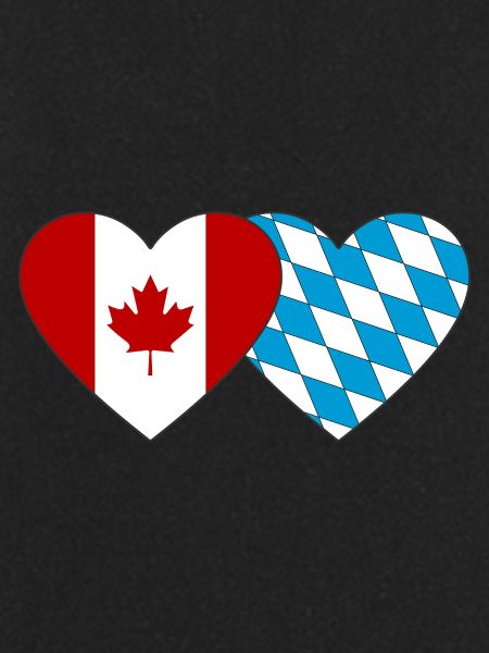 Canada Bavaria Flag Heart