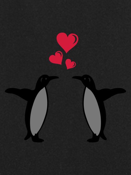 penguin in love
