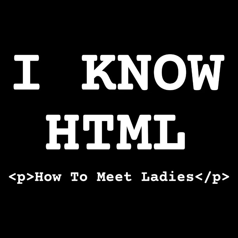 Funny Know HTML How To Meet Ladies Programmer