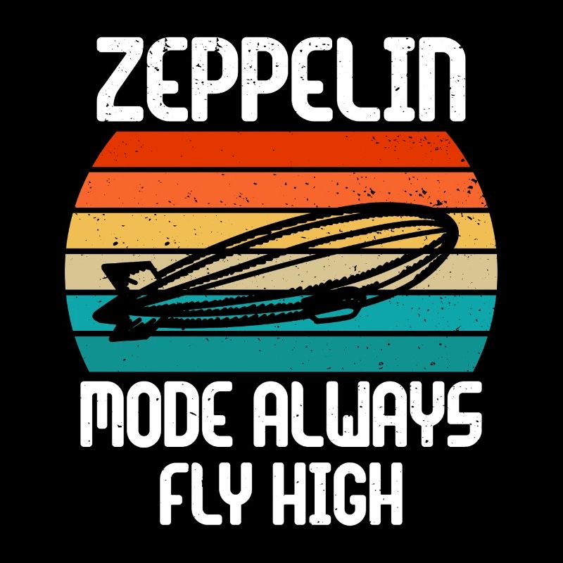 Dirigeable Zeppelin vintage 70 ans