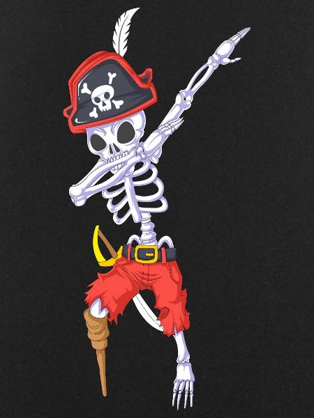Dabbing Pirate Skeleton Halloween