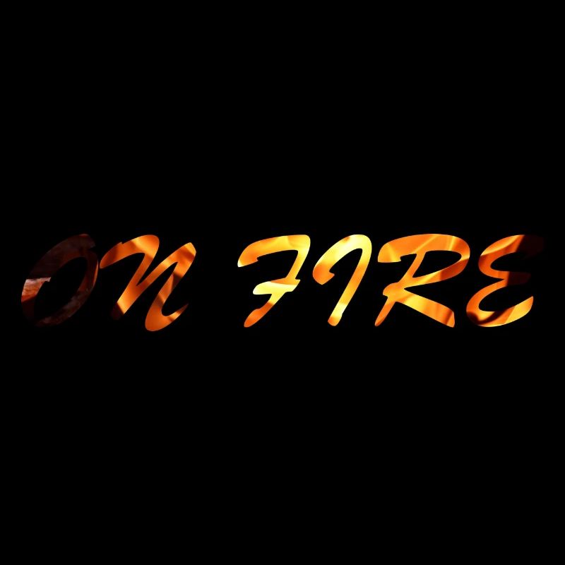 on fire