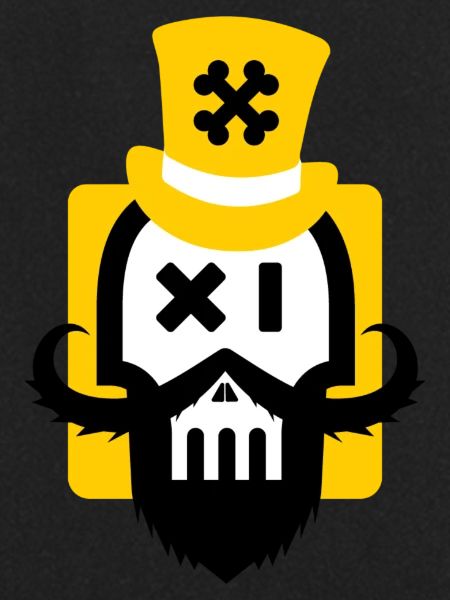 Bearded skull yellow