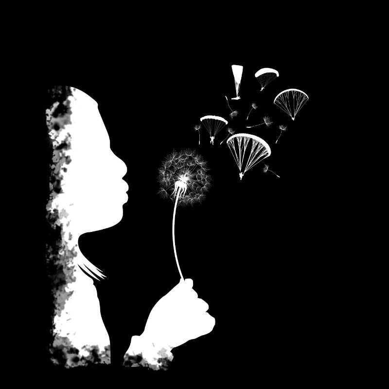 Paragliding paraglider dandelion gift pilot