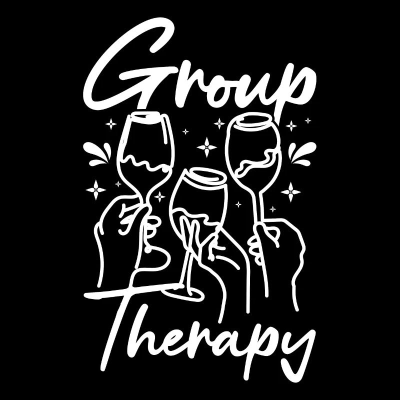 Wine making drinking group therapy