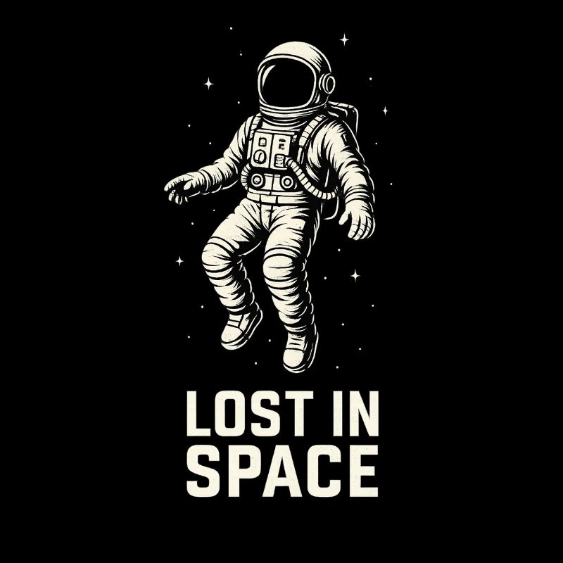 Astronaute perdu dans l’espace – Weltraum Retro Design