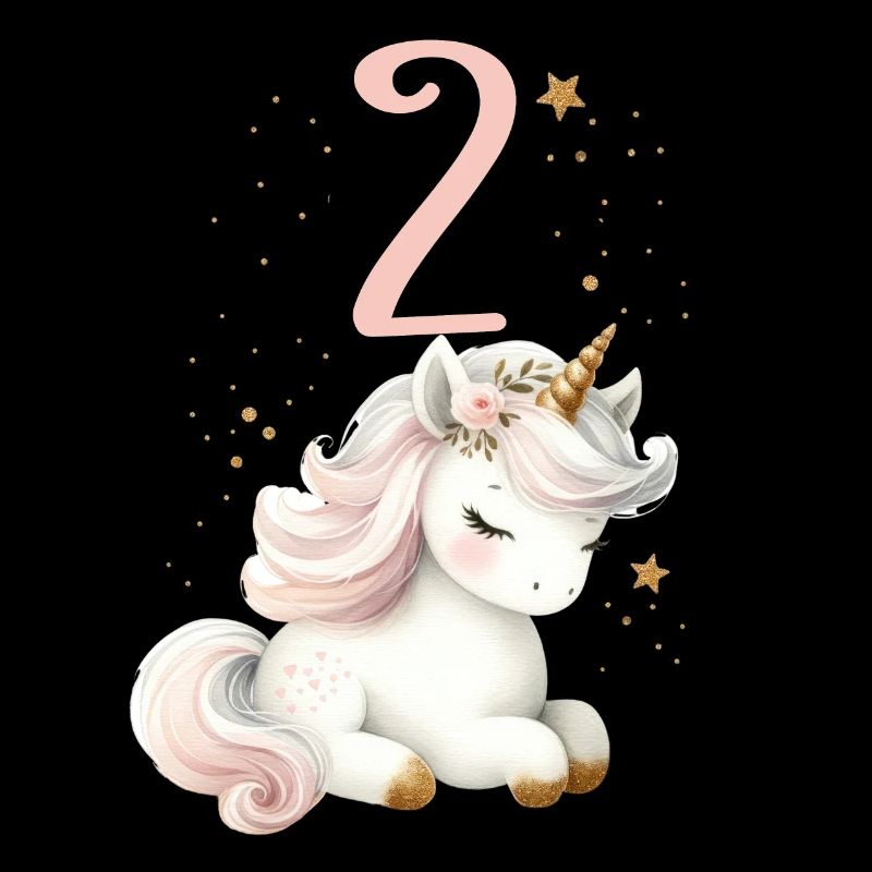 Geburtstag 2 Einhorn Zweiter Geburtstag Mädchen 2