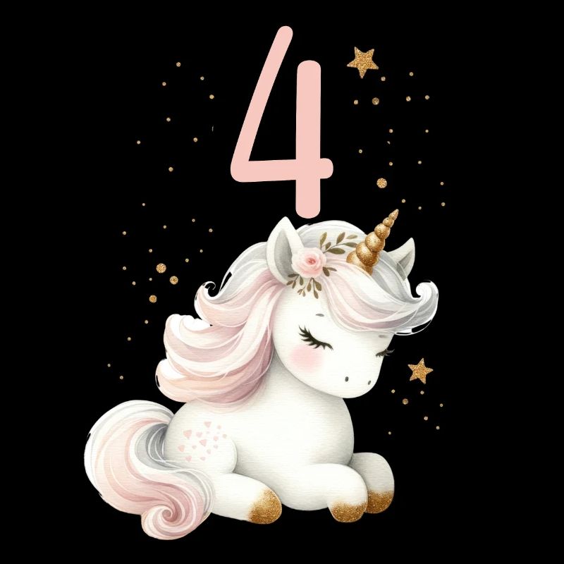 Geburtstag 4 Einhorn Vierter Geburtstag Mädchen 4