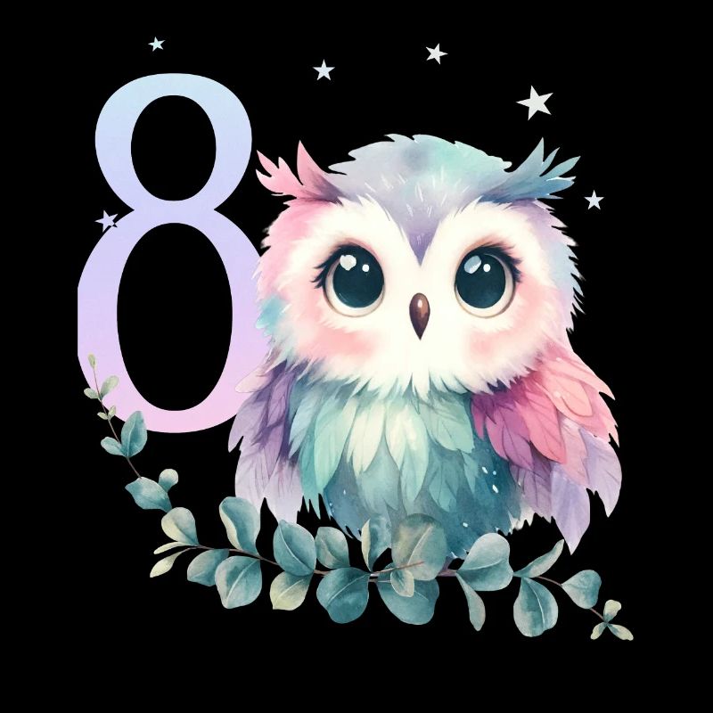 Geburtstag 8 Eule Achter Geburtstag Mädchen 8 Jahr