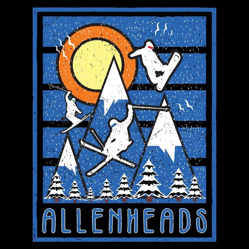 Retro Allnenhads Ski Sunset