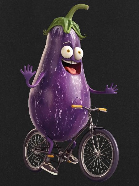 Eggplant Bicycle