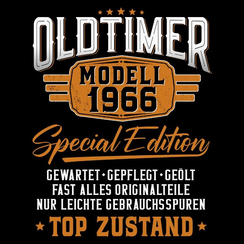 Oldtimer Baujahr 1966 Geburtstagsspruch